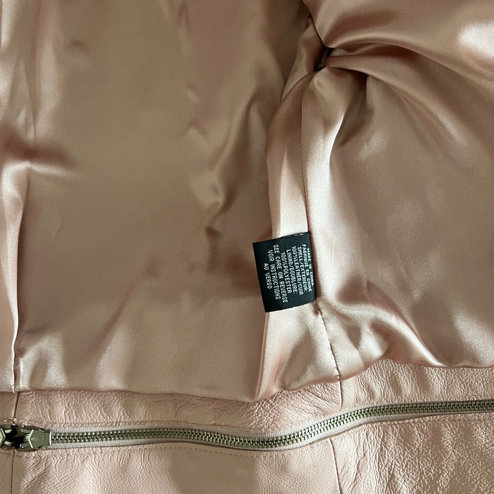 Pink Leather Jacket S - Picture 4 of 6